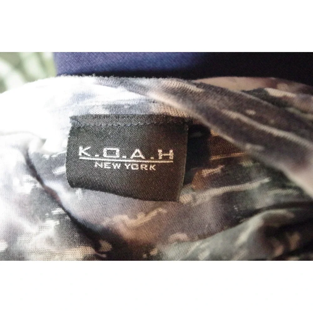 K.O.A.H New York Kids XL Blue Monkey Tie Dye Burnout‎ T-Shirt Black White